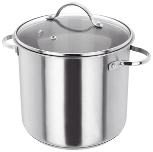 JUDGE ESSENTIALS <BR>
22cm Glass Lid Stock Pot 6.5 litre <BR>