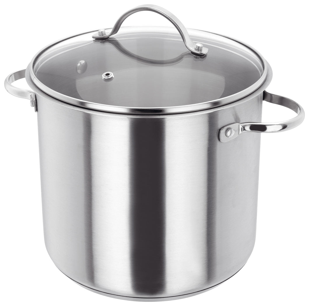 JUDGE ESSENTIALS <BR>
22cm Glass Lid Stock Pot 6.5 litre <BR>