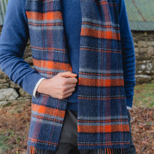 Load image into Gallery viewer, JOHN HANLY <BR>
Merino Cashmere Scarf <BR>
Denim Orange Mix <BR>
