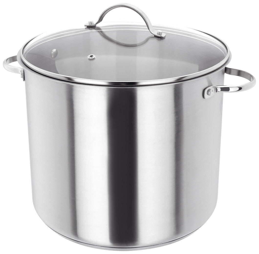 JUDGE ESSENTIALS <BR>
28cm Glass Lid Stock Pot 13 litre <BR>