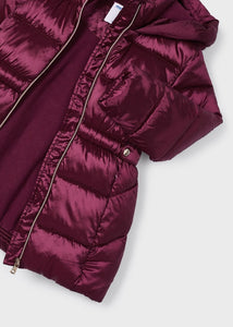 MAYORAL <BR>
Padded Outdoor Coat for Girl <BR>
Wine <BR>