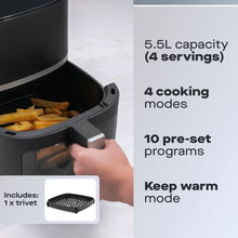 Load image into Gallery viewer, DAEWOO &lt;BR&gt;
5.5L Air Fryer with Window &lt;BR&gt;
