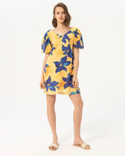 Load image into Gallery viewer, SURKANA &lt;BR&gt;
Printed short short sleeve dress &lt;BR&gt; 
Yellow &lt;BR&gt;
