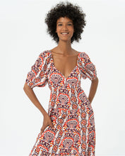 Load image into Gallery viewer, SURKANA &lt;BR&gt;
Printed puffed sleeve long dress &lt;BR&gt;
Multi &lt;BR&gt;
