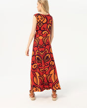 Load image into Gallery viewer, SURKANA &lt;BR&gt;
Printed sleeveless long dress &lt;BR&gt;
Orange &lt;BR&gt;

