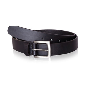 OXFORD LEATHERCRAFT <BR>
35mm Aniline Full Grain Leather Belt <BR>
Black <BR>