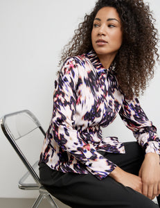 TAIFUN<BR>
Fitted Shirt Blouse With Print<BR>
Multi<BR>