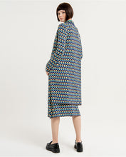 Load image into Gallery viewer, SURKANA &lt;BR&gt;
Long, knitted cardigan &lt;BR&gt;
Blue Geo mix &lt;BR&gt;

