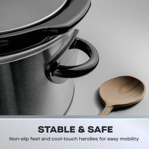 DAEWOO <BR>
6.5L Slow Cooker <BR>
Stainless Steel <BR>