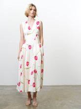 Load image into Gallery viewer, FRENCH CONNECTION <BR>
Cressida Drape Dress <BR>
Cream &amp; Pink Floral Print <BR>

