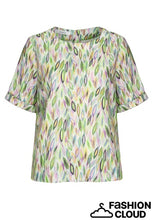 Load image into Gallery viewer, BIANCA <BR>
Short Sleeved printed Top with buttons at back <BR>
Apple Multi <BR>
