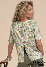 Load image into Gallery viewer, BIANCA <BR>
Short Sleeved printed Top with buttons at back <BR>
Apple Multi <BR>
