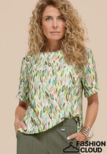 Load image into Gallery viewer, BIANCA <BR>
Short Sleeved printed Top with buttons at back <BR>
Apple Multi <BR>
