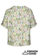 Load image into Gallery viewer, BIANCA <BR>
Short Sleeved printed Top with buttons at back <BR>
Apple Multi <BR>
