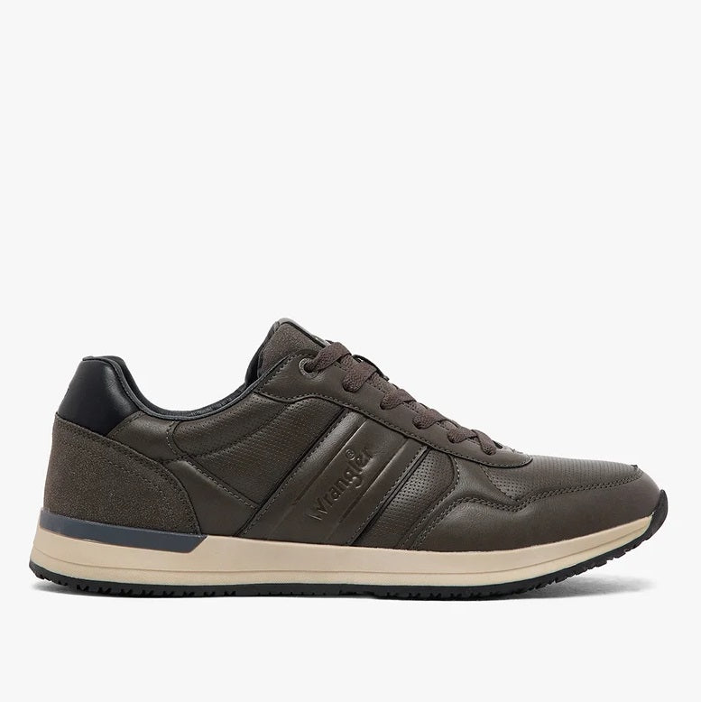 WRANGLER SHOES<BR>
Terrel men low sneakers<BR>
Available in Dark Shadow & Tan(Tortise shell) colours