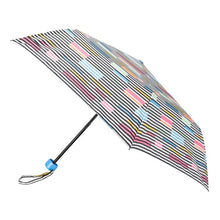 Load image into Gallery viewer, TOTES <BR>
Supermini Colour Block Stripe Print Umbrella, 3 Section <BR>
Multi <BR>
