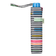 Load image into Gallery viewer, TOTES <BR>
Supermini Colour Block Stripe Print Umbrella, 3 Section <BR>
Multi <BR>
