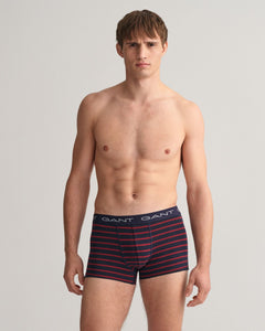 GANT <BR>
3-Pack Trunks <BR>
Wine & Navy <BR>