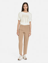 Load image into Gallery viewer, GERRY WEBER &lt;BR&gt;
Elegant 7/8-length stretch trousers &lt;BR&gt;
Sand &lt;BR&gt;
