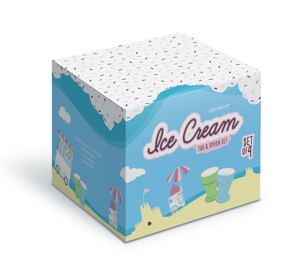 EDDINGTON<BR>
9 piece set of Double walled Ice-Cream Cups <BR>