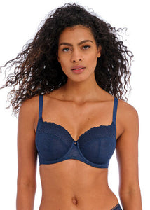 FREYA <BR>
Catwalk, Side Support Bra <BR>
Navy <BR>