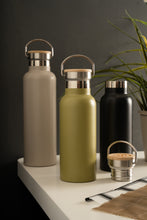 Load image into Gallery viewer, &amp;AGAIN &lt;BR&gt;
Double Walled Hydration Bottle 500ml &lt;BR&gt;
Olive &lt;BR&gt;
