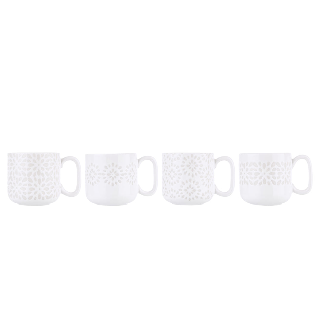 ARTISAN STREET <BR>
Set of 4 Espress Cups <BR>
Cream <BR>