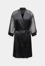 Load image into Gallery viewer, TRIUMPH <BR>
A Weekend to Remember, Satin Dressing Gown <BR>
Black or Peach <BR>
