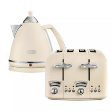 Load image into Gallery viewer, DELONGHI &lt;BR&gt;
Argento Flora 4 Slice Retro Toaster &lt;BR&gt;
Cream &lt;BR&gt;
