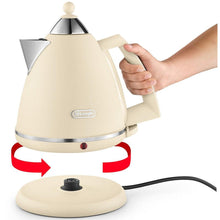 Load image into Gallery viewer, DELONGHI &lt;BR&gt;
Argento Flora 1.7 litre Kettle &lt;BR&gt;
Cream &lt;BR&gt;
