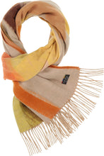 Load image into Gallery viewer, FRAAS &lt;BR&gt;
Cashmink scarf with brushstroke design &lt;BR&gt;
Soft beige Mix &lt;BR&gt;
