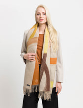 Load image into Gallery viewer, FRAAS &lt;BR&gt;
Cashmink scarf with brushstroke design &lt;BR&gt;
Soft beige Mix &lt;BR&gt;
