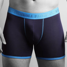 Load image into Gallery viewer, SWOLE PANDA &lt;BR&gt;
Men&#39;s fitted bamboo boxers&lt;BR&gt;
Navy/Blue
