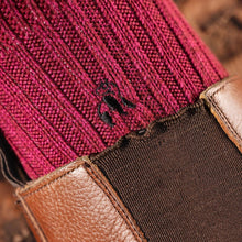 Load image into Gallery viewer, SWOLE PANDA SOCKS &lt;br&gt;
Men&#39;s Bamboo Boot socks&lt;br&gt; 
Burgundy
