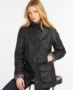 BARBOUR <BR>
Ladies Beadnell® Wax Jacket <BR>
Black <BR>