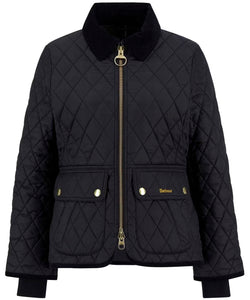 BARBOUR <BR>
Beadnell Fitted Quilted Jacket <BR>
Black <BR>