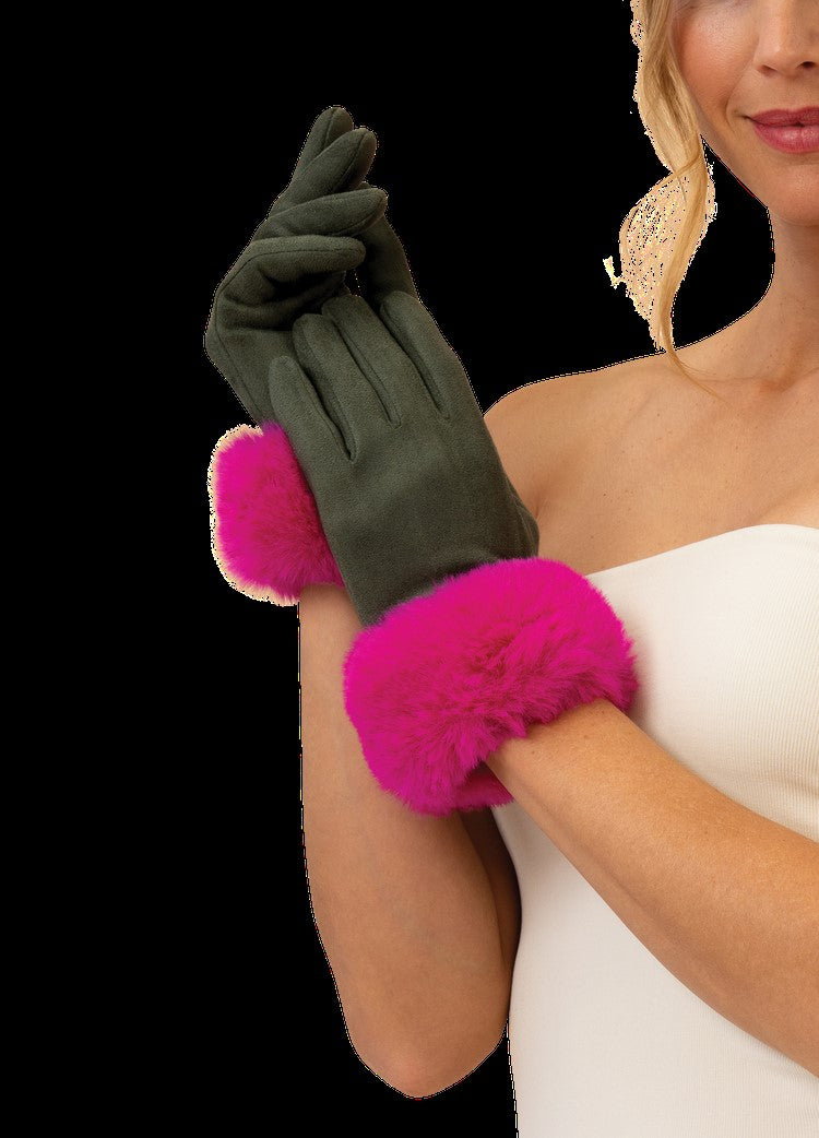 POWDER <BR>
Bettina Gloves <BR>
Olive <BR>