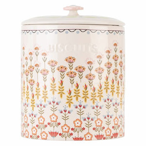 CATH KIDSTON <BR>
Painted Table Biscuit Jar <BR>
Cream <BR>