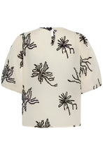 Load image into Gallery viewer, CULTURE <BR>
Bisera Top <BR>
Cream with Black embellishment <BR>
