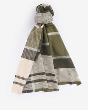 Load image into Gallery viewer, BARBOUR &lt;BR&gt;
Blair Tartan Scarf &lt;BR&gt;
Loden &lt;BR&gt;
