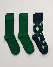 Load image into Gallery viewer, GANT &lt;BR&gt;
3-Pack Argyle Socks &lt;BR&gt;
Bottle or Wine combo &lt;BR&gt;
