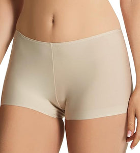 NAOIMI & NICOLE <BR>
Wonderful Edge Boyshort <BR>
Nude & Black <BR>