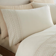 Load image into Gallery viewer, CATHERINE LANSFIELD &lt;BR&gt;
Broderie Anglais Duvet Cover Set with Pillowcases &lt;BR&gt;
Cream &lt;BR&gt;
