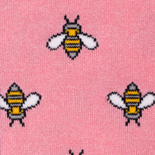 Load image into Gallery viewer, SWOLE PANDA &lt;BR&gt;
Men’s Bumble Bee Bamboo Socks &lt;BR&gt;
Pink &lt;BR&gt;
