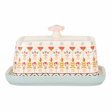 Load image into Gallery viewer, Block butter is best served on its very own dish! This painted table covered butter dish from Cath K
