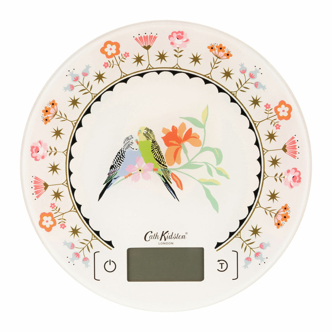 CATH KIDSTON <BR>
Painted Table Budgie Electronic Kitchen Scale <BR>