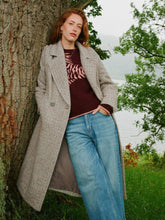 Load image into Gallery viewer, WHITE STUFF <BR>
Camilla Herringbone Tweed Coat <BR>
Natural <BR>
