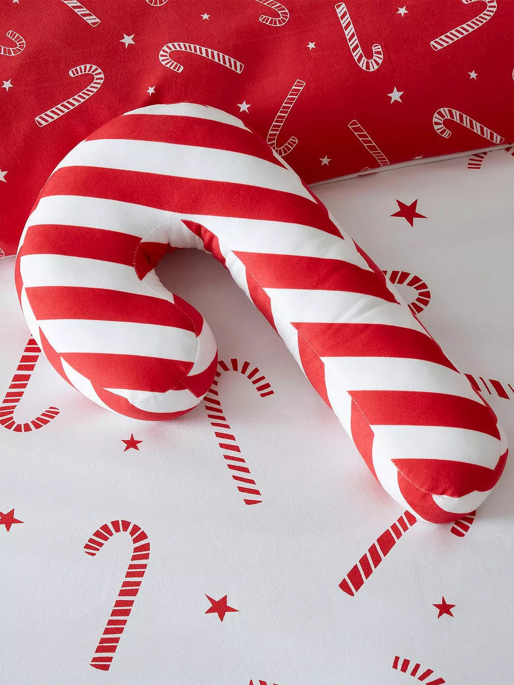 CATHERINE LANSFIELD <BR>
Candy Cane Cushion <BR>
Red & White <BR>