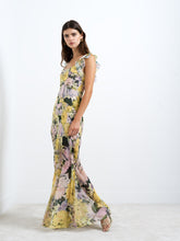 Load image into Gallery viewer, FRENCH CONNECTION <BR>
Carla Ari Chiffon Curved Seam Maxi Dress <BR>
Yellow Multi <BR>
