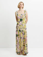 Load image into Gallery viewer, FRENCH CONNECTION <BR>
Carla Ari Chiffon Curved Seam Maxi Dress <BR>
Yellow Multi <BR>
